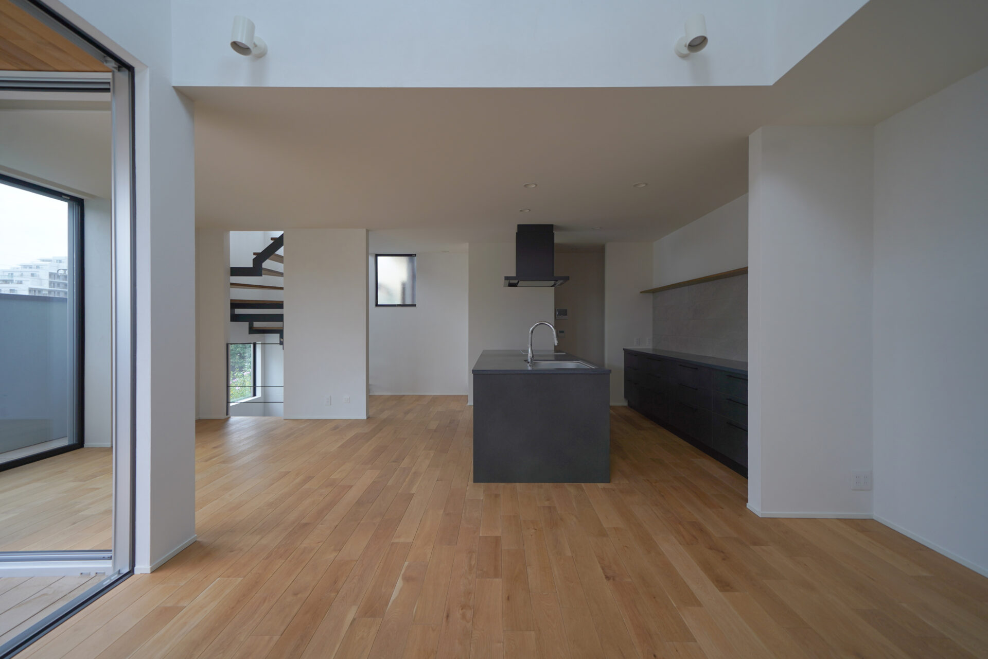 伸びやかな空間が広がる家